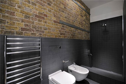 Schlafzimmer alten Lagerhaus-Wohnung in London (4)