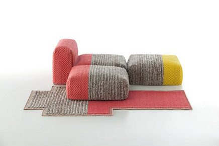 Wolle Modul Sofa von Patricia Urquiola