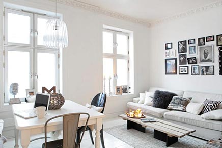 Cozy weißen Wohnzimmer aus Schweden