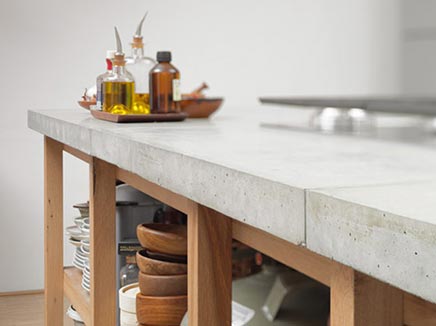 Eiche Küche mit Betonoberfläche Eiche Küche mit Betonoberfläche