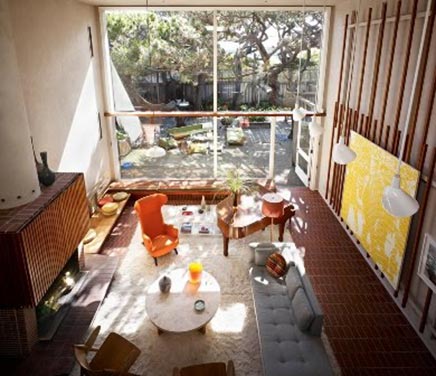 Mid-century wohnzimmer in San Francisco